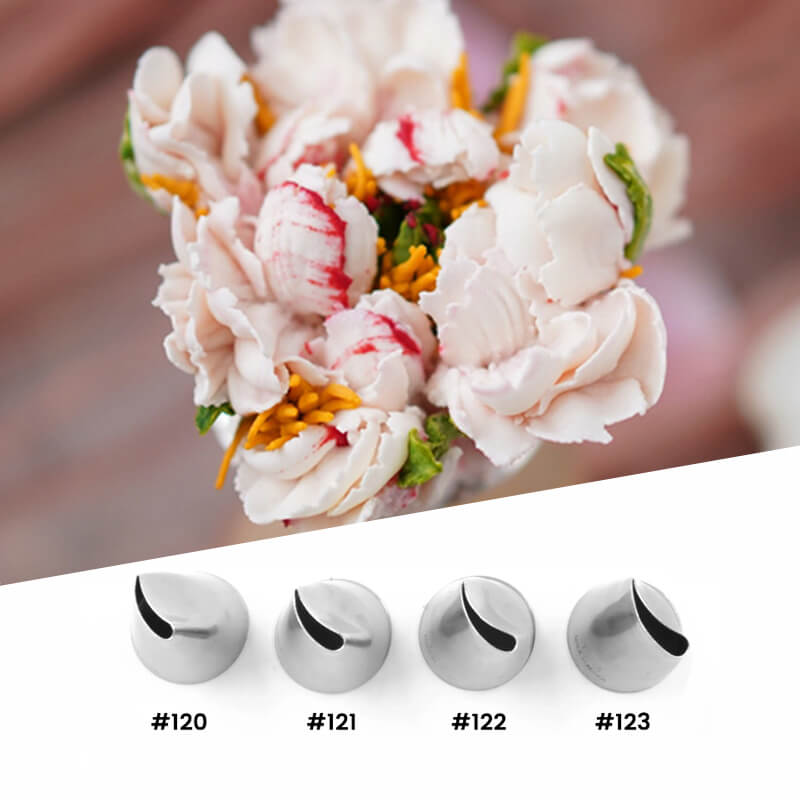 Icing Piping Nozzle For Rose Petals BeeSpring Stainless Steel Rose