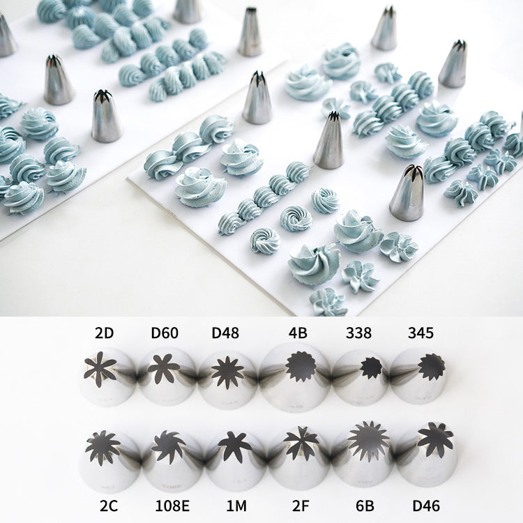 kowanii Star Icing Piping Tips Cake Decorating Nozzle #2D #1M #4B #2C