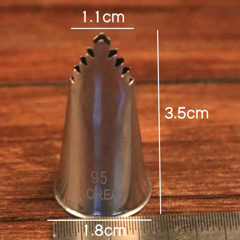 Spritztüllen mit koreanischen Blättern, Zuckerguss-Düsenrohr Nr. 95, Nr. 94