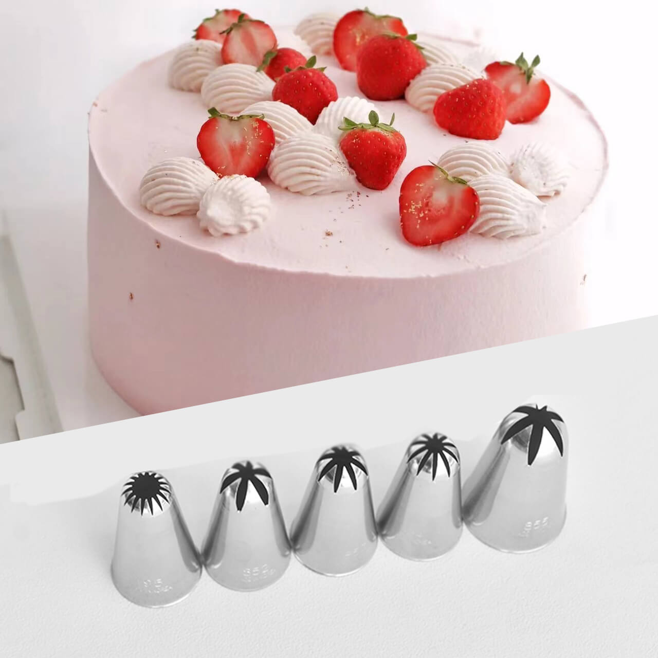 korea Closed Star Piping Tips Icing Nozzle #852 #853 #854 #855 #856 #8