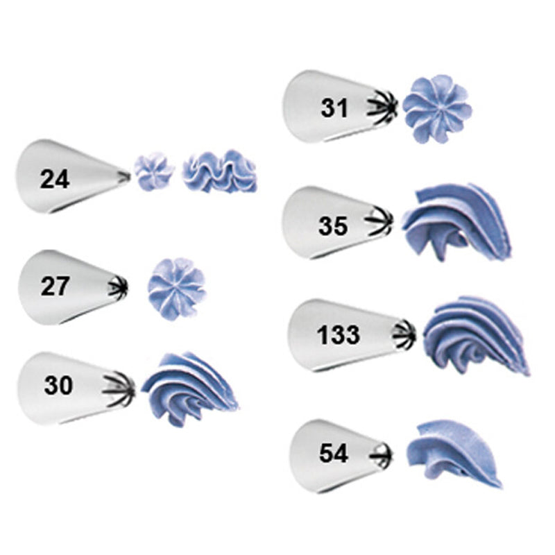 kowanii Icing Tip Nozzle Cake Decorating Tips #24 #26 #27 #28 #30 #31