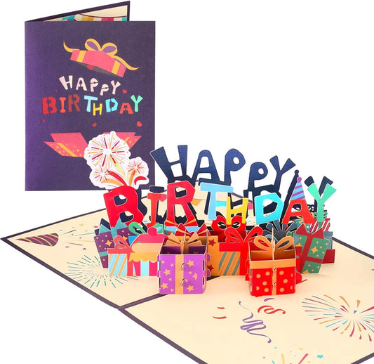kowanii 3D Pop Up Happy Birthday Card
