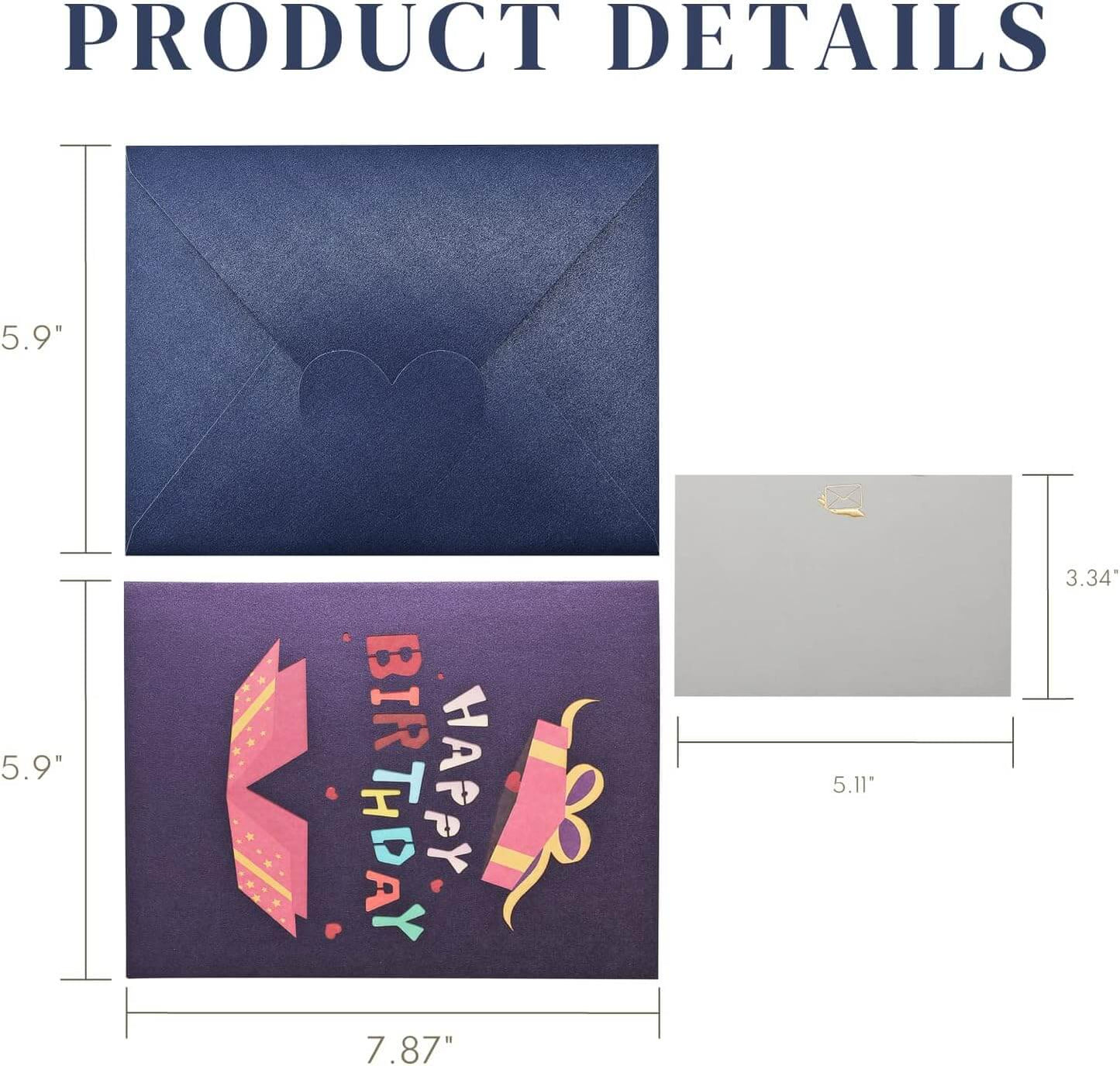 kowanii 3D-Pop-Up-Alles Gute zum Geburtstagskarte