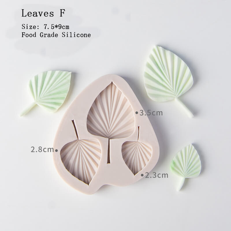 Силиконовая форма для помадки kowanii с листьями и цветами