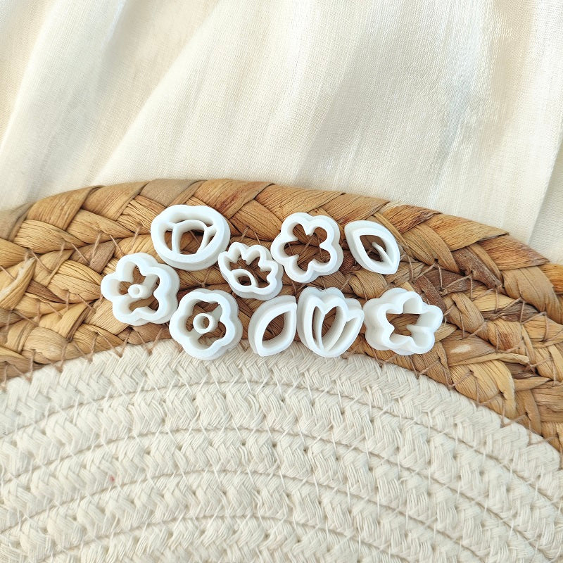 Flower and Leave Cookie Mold Fondant Biscuit Cutter Mini 10mm