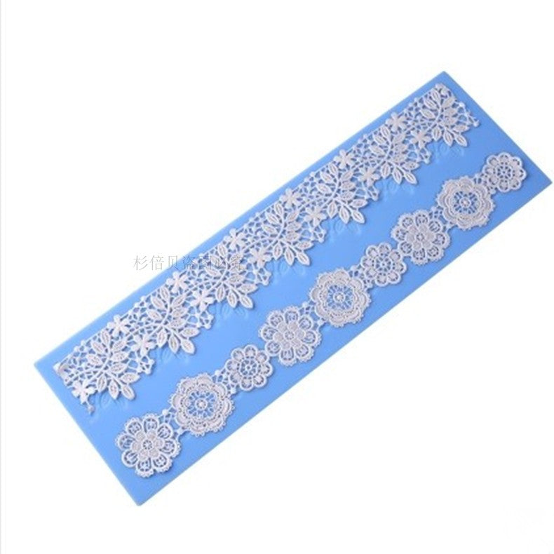 kowanii Flower and Leaves Silicone Lace Mat Fondant Cake Mold