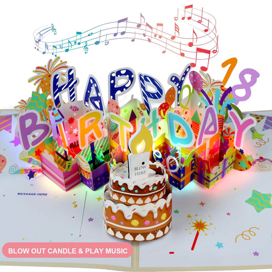 kowanii Birthday Card Music LED Candle