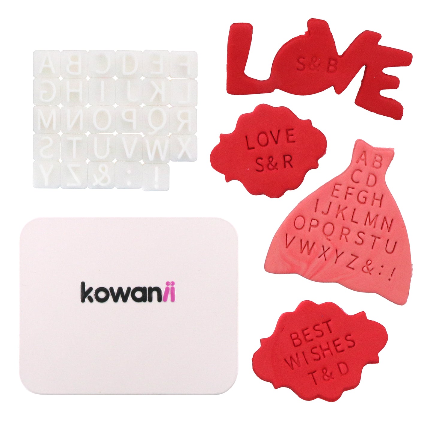 Letter Stamps Alphabet Mold for Fondant Clay Cookie Craft