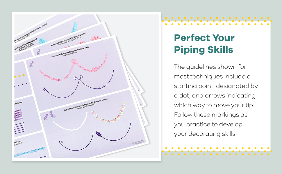 Piping Tips Practice Paper Cake Decorating Training Board Set