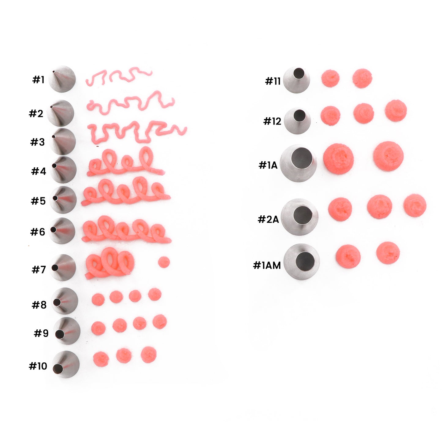 kowanii Round Piping Tip #1 #2 #3 #4 #5 #6 #7 #8 #9 #10 #11 #12 #1A #2A