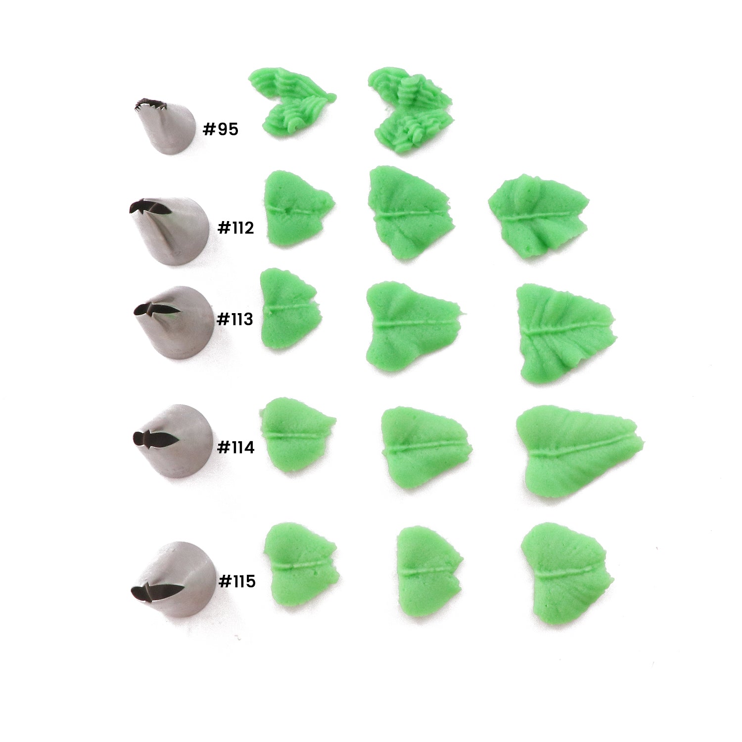 Icing Nozzle Tip For Leaves 3PCS/SET 95#/951# /113# Leaf Stainless