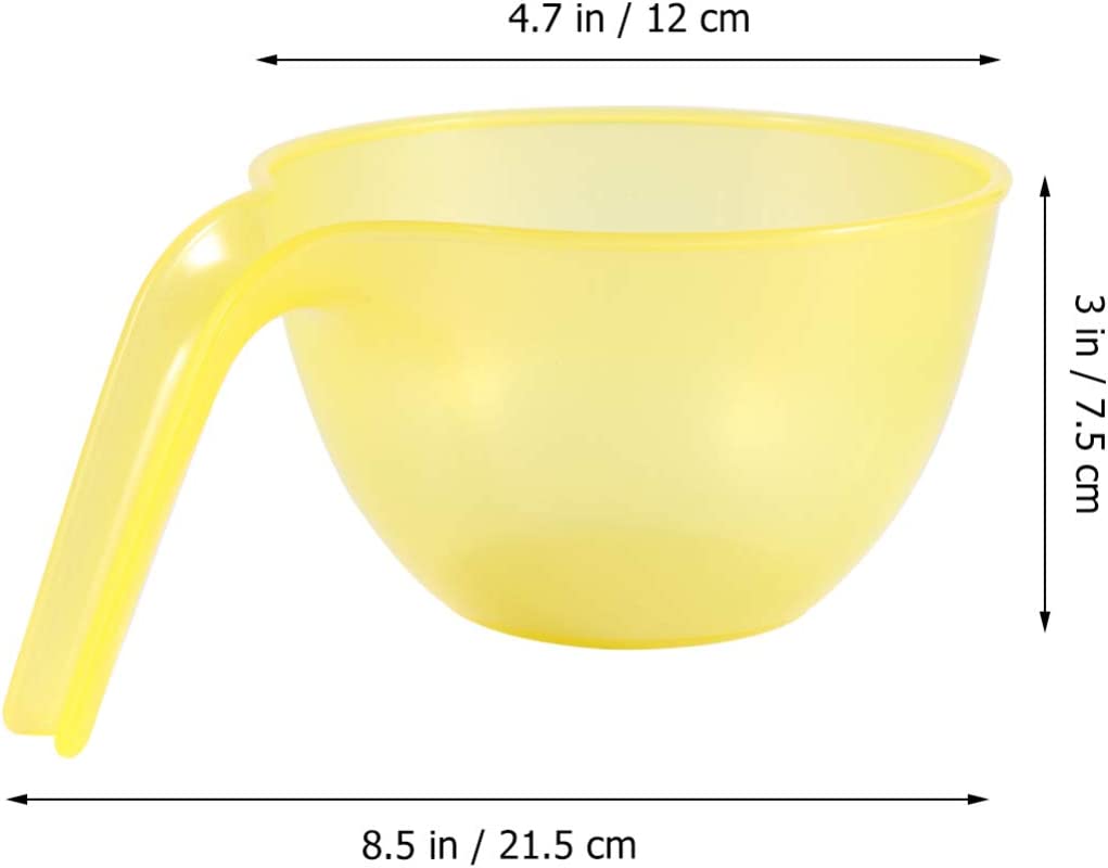 Mixing Bowls with Handle Lid Cover Plastic Baking Supplies 3pcs