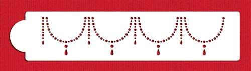 kowanii Pearl Necklace Cake Stencil Cookie Stencils