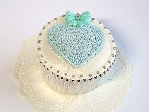 kowanii Lace Heart Silicone Mold for Cake Decorating, Cupcakes, Sugarcraft and Candies, Food Safe Silicone Fondant Molds