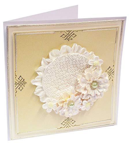 kowanii Flämisch 10,2 x 10,2 cm Design Matte Silikonform zum Dekorieren von Kuchen, Cupcakes, Sugarcraft, Süßigkeiten, Ton, Basteln und Kartenherstellung, lebensmittelechte Silikonformen für Fondant