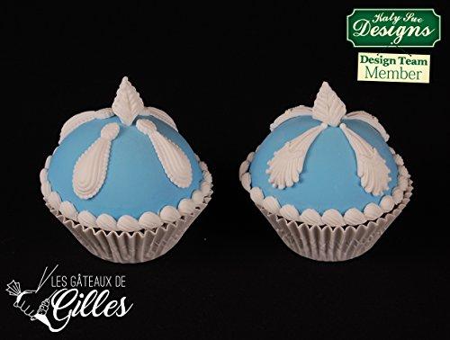 kowanii Ornamental Drops Mold for Cake Decorating, Cupcakes, Sugarcraft, Candies, Clay, Crafts and Card Making, Food Safe Silicone Fondant Mold