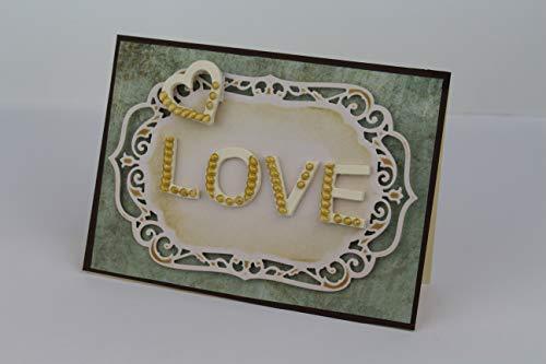 kowanii Love Letters Silikon Royal Icing Mold, Ceri Griffiths Creative Cake System zum Dekorieren, Zuckerpaste, Fondants und Bonbons, lebensmittelechte Silikon-Fondantformen
