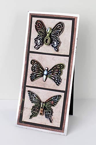 kowanii Butterfly Trio Royal Icing Silikonform, Ceri Griffiths Kreatives Kuchensystem zum Dekorieren, Zuckerpaste, Fondants, Süßigkeiten und Basteln, lebensmittelechte Silikon-Fondantform