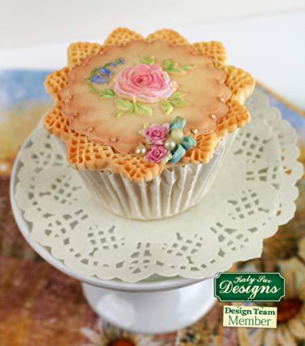 kowanii Victorian Garden 1 Silikonform zum Dekorieren von Kuchen, Cupcakes, Sugarcraft und Süßigkeiten, lebensmittelechte Silikonformen für Fondant