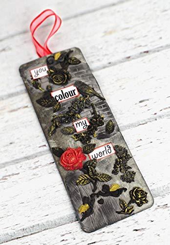 kowanii Rosenstiele Silikonform zum Dekorieren von Kuchen, Cupcakes, Sugarcraft, Süßigkeiten, Ton, Basteln und Kartenherstellung, lebensmittelechte Silikonform für Fondant