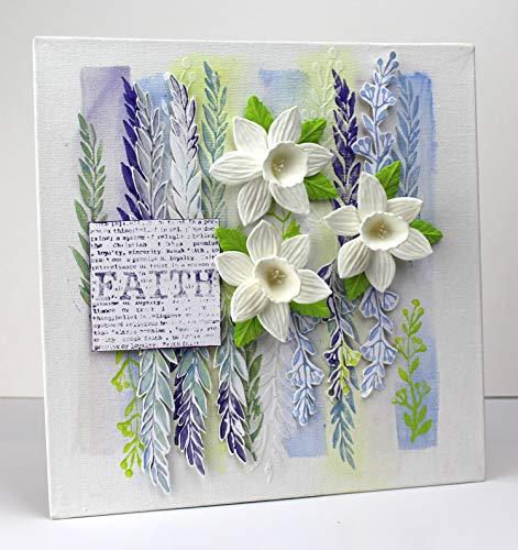 kowanii Narzissen Silikonform zum Dekorieren von Kuchen, Cupcakes, Sugarcraft, Süßigkeiten, Kunsthandwerk, Karten und Ton, lebensmittelechte Silikonformen für Fondant