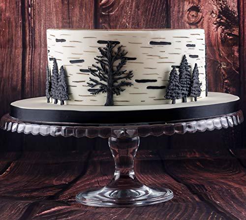 kowanii Little Tree Silhouette Silikonform zum Dekorieren von Kuchen, Cupcakes, Sugarcraft, Süßigkeiten und Ton, lebensmittelechte Silikonform für Fondant