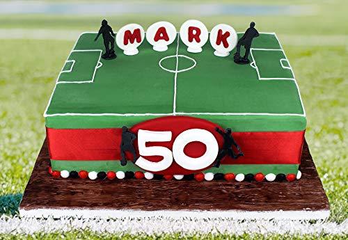 kowanii Fußball-Fußball-Silhouetten-Form zum Dekorieren von Kuchen, Cupcakes, Sugarcraft, Süßigkeiten, Ton, Basteln und Kartenherstellung, lebensmittelechte Silikonformen für Fondant