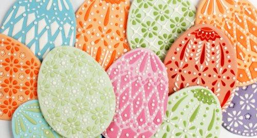 kowanii Faberge Easter Egg Stencils Cookie Stencil