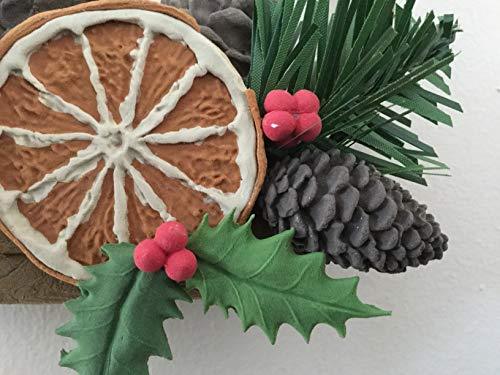 kowanii Holly & Mistletoe Silikon-Zuckerpastenform, Nicholas Lodge zum Dekorieren von Kuchen, Sugarcraft, Süßigkeiten, Basteln, Karten und Ton, lebensmittelechte Silikonformen für Fondant