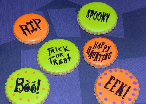 kowanii Small Halloween Cookie Stencil Sayings, 6 Pack