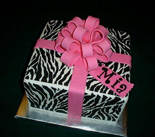 kowanii 4 Inch Zebra Skin Side Cake Stencil Cookie Stencils