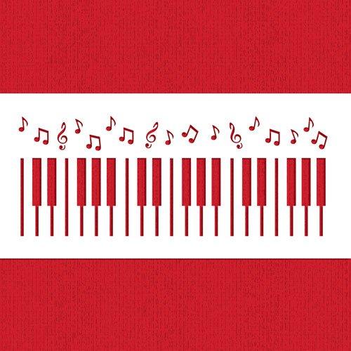 kowanii Piano Keys Cake Stencil Cookie Stencil