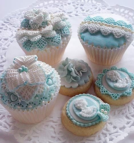 kowanii Miniature Frames - Oval Cameo & Oval Frame 1 Embellishment Cake Mold, Fondant Silicone Mold