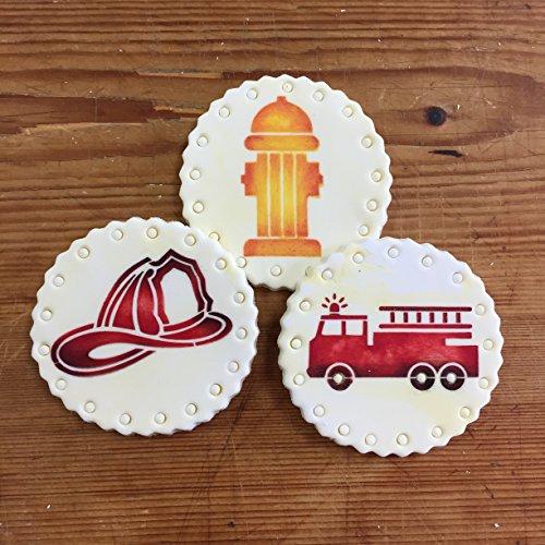 lowanii Firemen Cookie Stencil Set