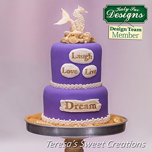 kowanii Dream Treibholz und Wortsteine Silikonform zum Dekorieren von Kuchen, Cupcakes, Sugarcraft, Süßigkeiten, Ton, Basteln und Kartenherstellung, lebensmittelechte Silikonformen für Fondant