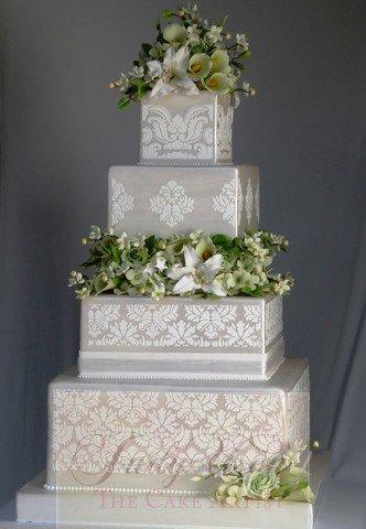 kowanii Damask Cake Tier 5 Cake Stencil Cookie Stencil