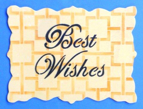 kowanii Script Celebration Cake Stencils Set (Happy Birthday - Best Wishes - Happy Anniversary - Congratulations) Cookie Stencils, 4 Pack