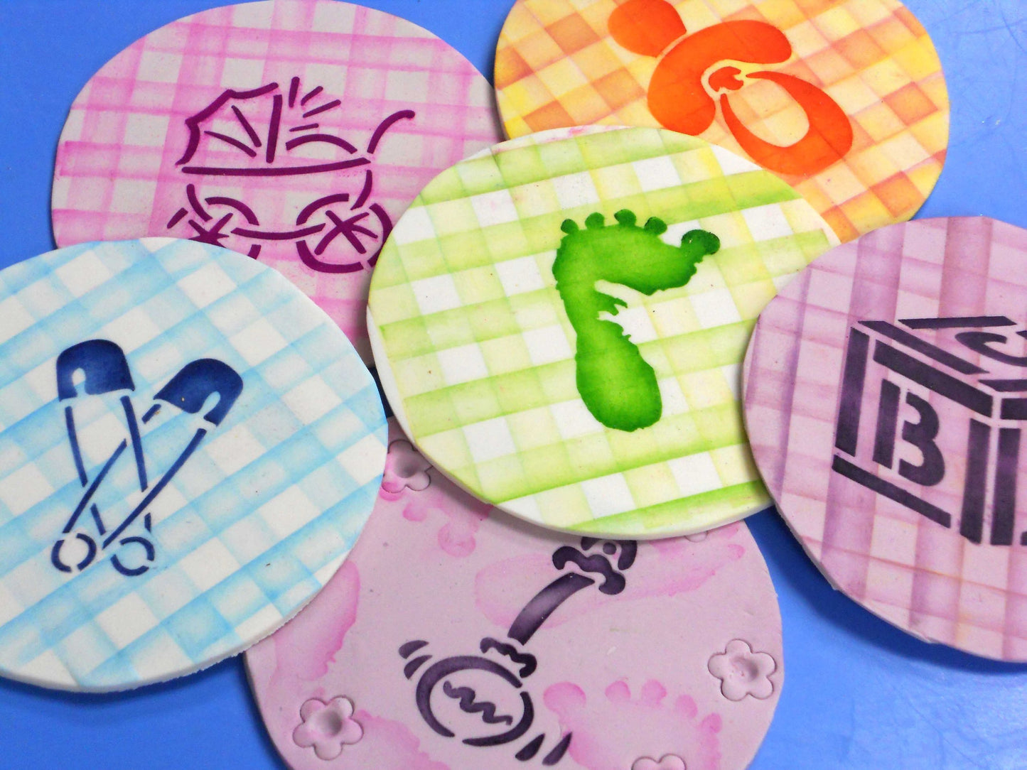 kowanii Plaid Cake Stencil, 2 Pack