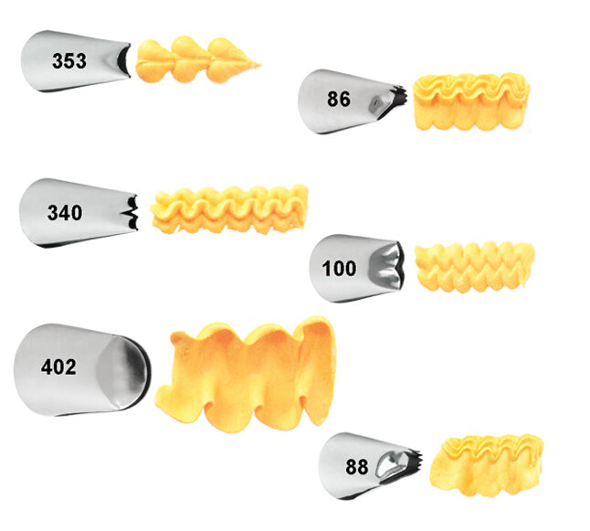 Buttercream Ribbon Piping Nozzle Icing Tips Ruffle For Cake