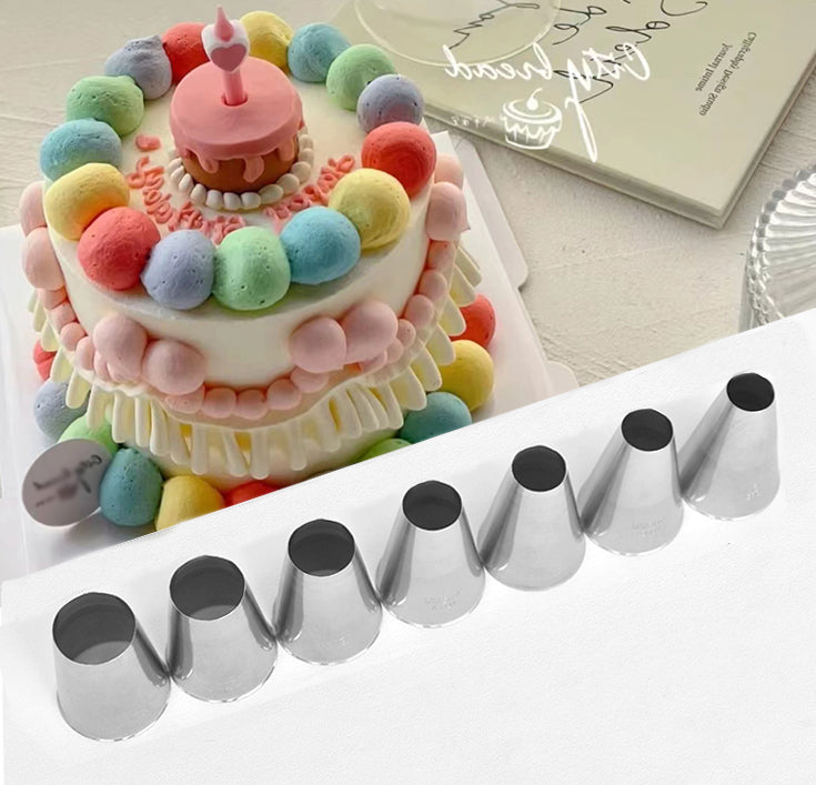 Korea Large Round Puff Piping Tips Icing Nozzle #24mm #22mm #20mm #18mm