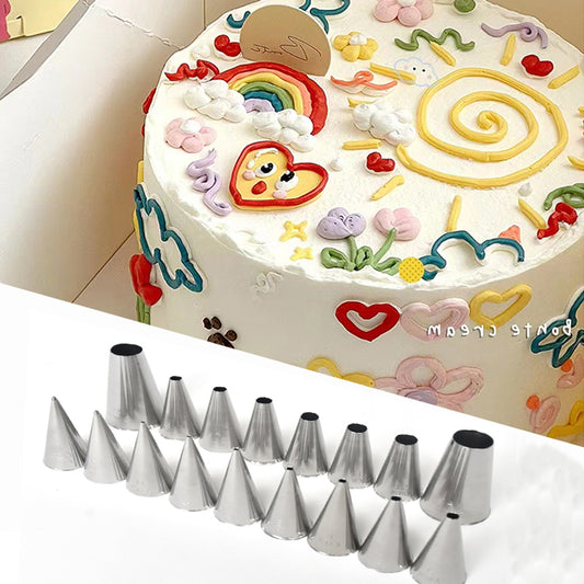 Korea Cake Decorating Tips Round Piping Tip #1A #2A #12 #11 #10 #9 #8 #7 #6 #5 #4