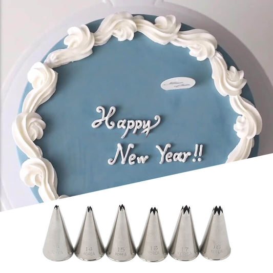 Korean Star Piping Tips Shell Icing Nozzle Tubes #13 #17 #21 #32 #199