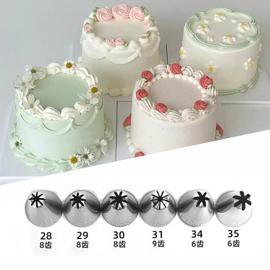 korea Closed Star Icing Piping Tips Nozzle #28 #29 #30 #31 #34 #35