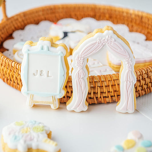 kowanii Wedding Dress Cookie Mold Cutter Biscuit Fondant Stamps