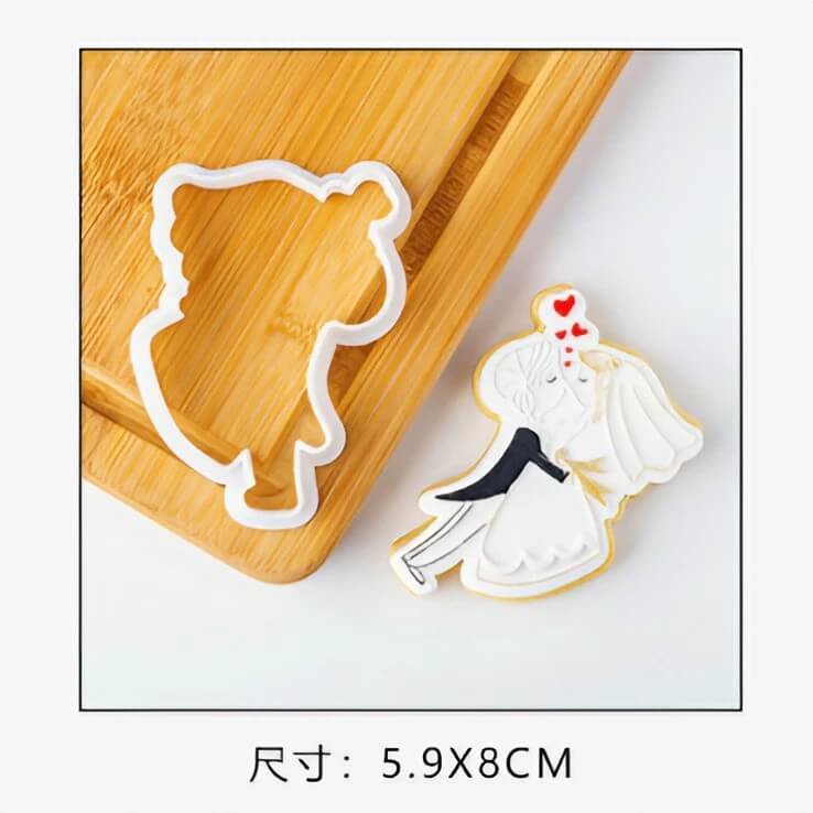 kowanii Wedding Dress Cookie Mold Cutter Biscuit Fondant Stamps