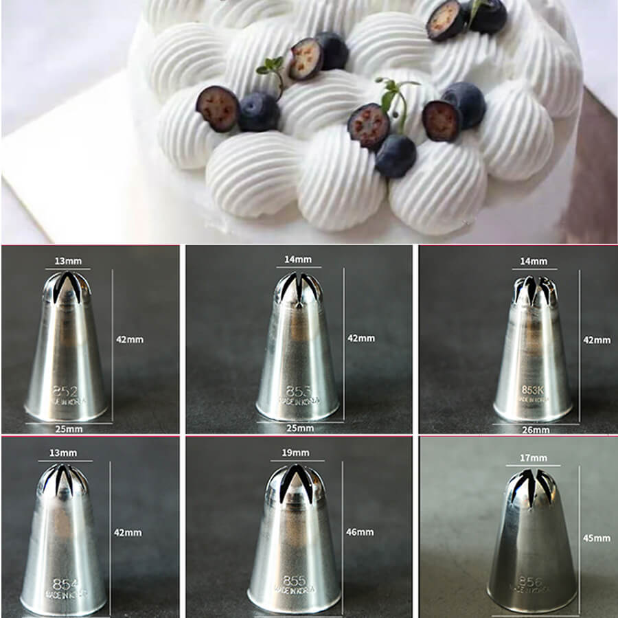 Korea Large Icing Piping Tips Cake Decorating Nozzle #856 #857 #867K #869K
