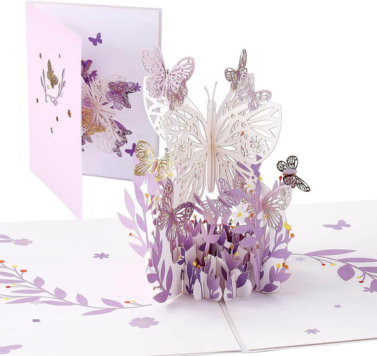 3D-Pop-Up-Geburtstagsgrußkarte mit Schmetterlingen