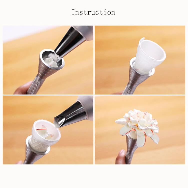 kowanii Flower Nail Sticks Rice Piping Cone Holder Baking Pastry Tools