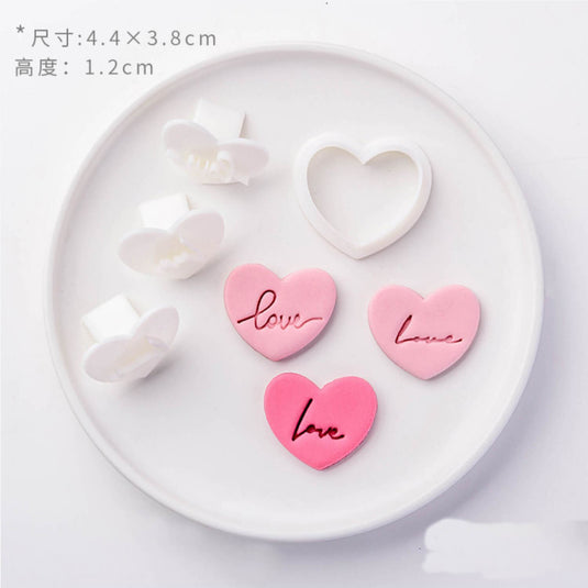Heart Love Cookie Cutter Mold 4 Pieces