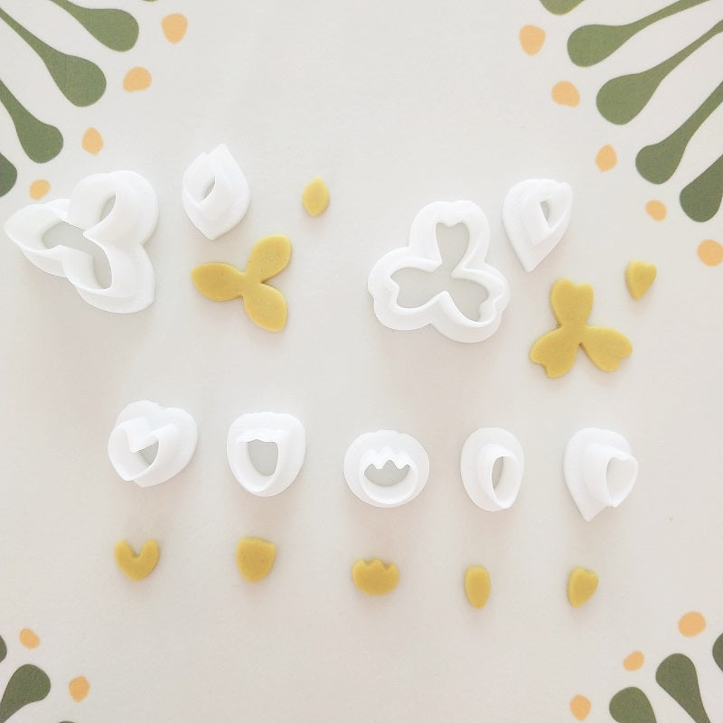 Flower Petal Cookie Mold Fondant Biscuit Cutter Stamp Mini